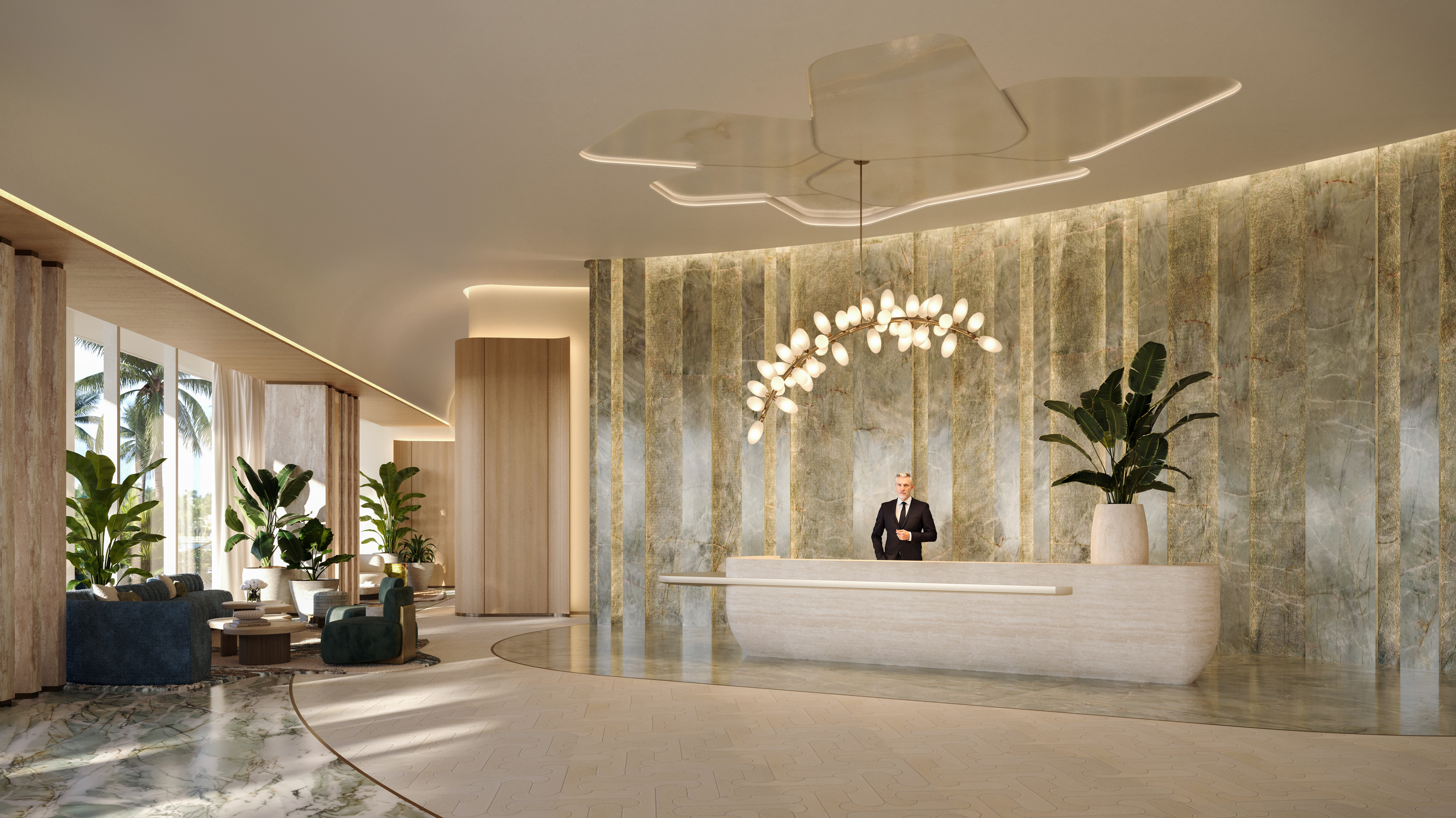 Lobby and reception desk