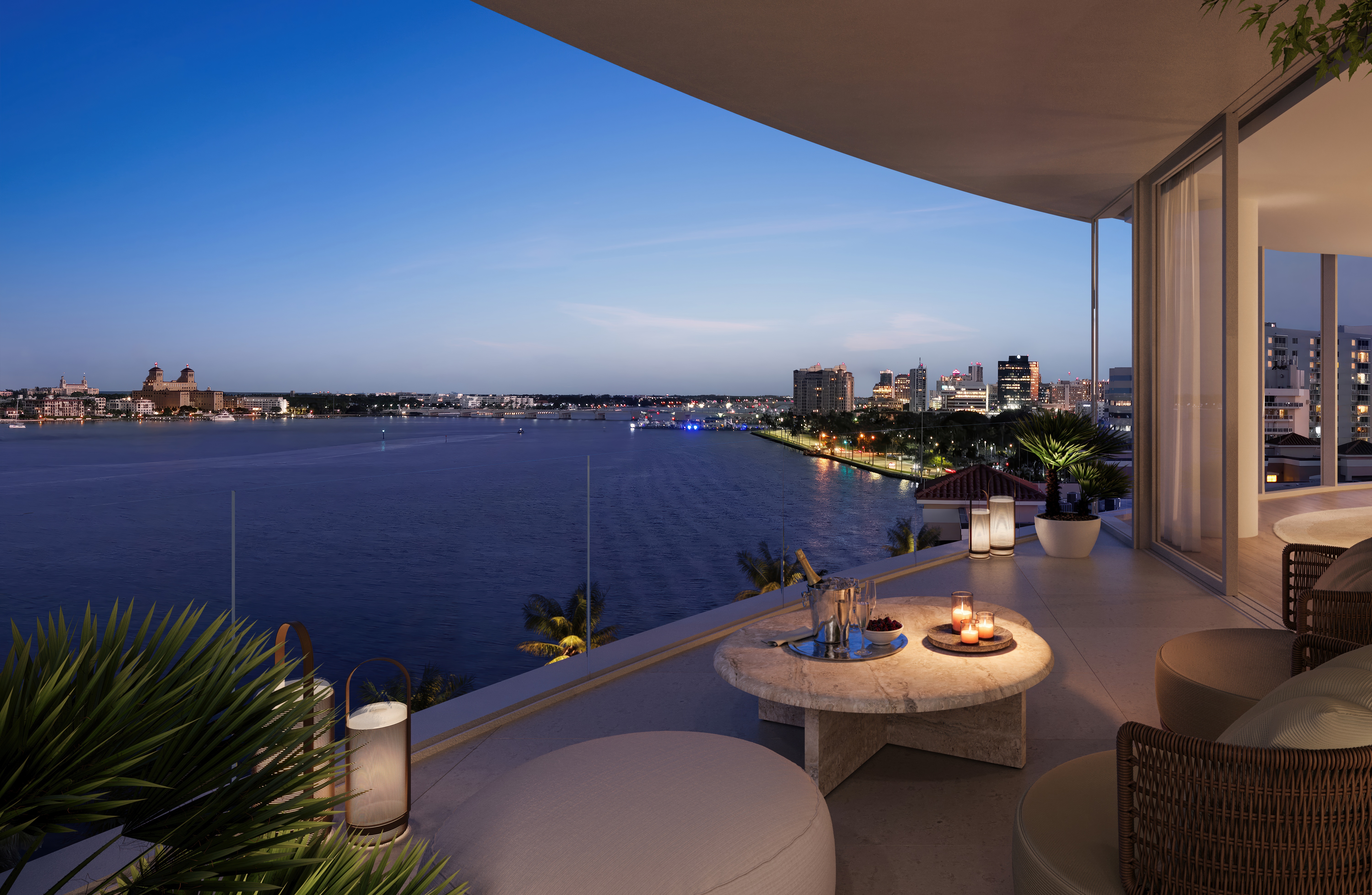 Private outdoor terrace balcony