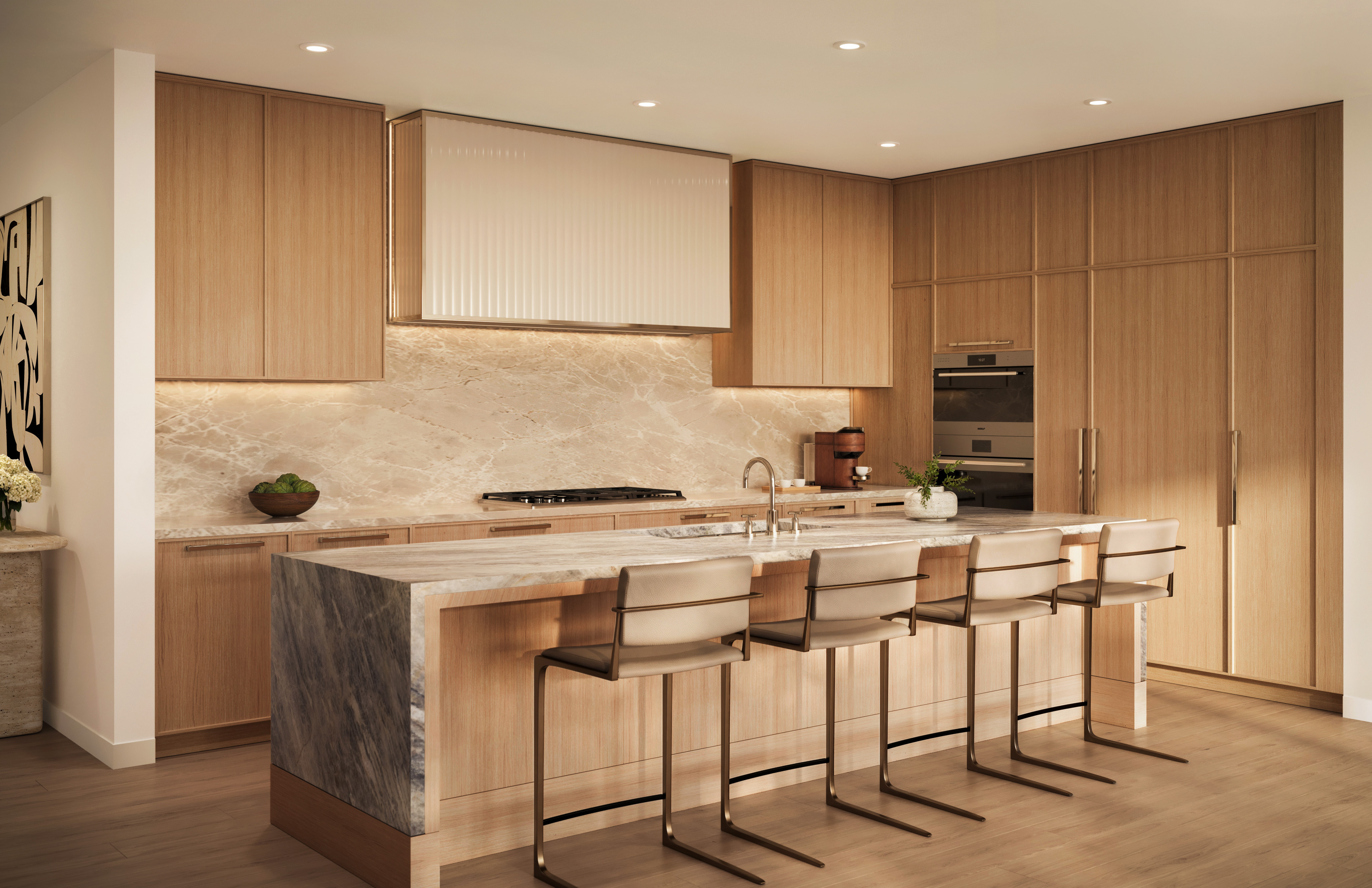 A rendering of a kitchen